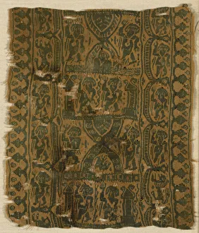 Fragment (Border), Egypt, Roman period (30 B.C- 641 A.D.), 5th/6th century Fragment (Border), Egypt, Roman period (30 B.C- 641 A.D.), 5th/6th century