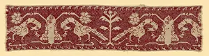 Plain Weave Prints: Fragment from a Border, Italy, 17th century. Creator: Unknown
