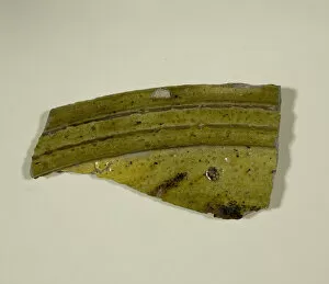 Arts Of The Ancient Med Collection: Fragment of a Bowl with Double Molded Rim, 13th-14th century. Creator: Unknown