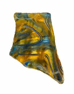 Glass Mosaic Glass Technique Prints: Fragment of a Bowl, late 1st century BCE-mid-1st century CE. Creator: Unknown