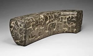 Mesoamerican Collection: Fragment of a Ceremonial Ballgame Yoke, A.D. 700 / 800. Creator: Unknown