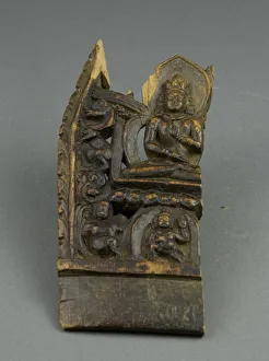 Ritual Object Collection: Fragment Depicting a Tathaghata, 12th century. Creator: Unknown
