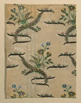 Spitalfields Prints: Fragment (Dress Fabric), England, 1750 / 55. Creator: Unknown