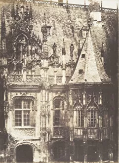 August Alfred Edmond Gallery: Fragment du Palais de Justice, Rouen, 1852-54. Creator: Edmond Bacot