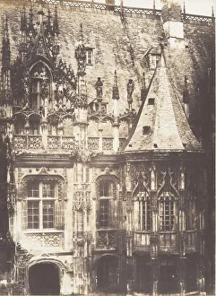 Stonework Prints: Fragment du Palais de Justice, Rouen, 1852-54. Creator: Edmond Bacot