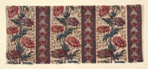 Floral Print Prints: Fragment, England, 1775 / 1800. Creator: Unknown