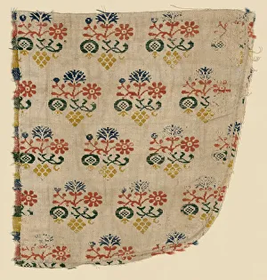 Lampas Prints: Fragment, Europe, 1650 / 1700. Creator: Unknown