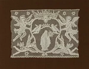 Fragment (Flounce depicting Mary, Queen of Heaven), Italy, 1725/75. Creator: Unknown