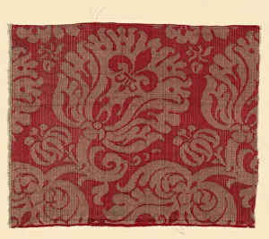 Damask Prints: Fragment, France, 1601 / 25, Louis XIII period. Creator: Unknown
