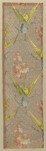 Brocaded Prints: Fragment, France, 1725 / 1775. Creator: Unknown