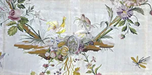 Satin Weave Prints: Fragment, France, 1775/80. Creator: Unknown