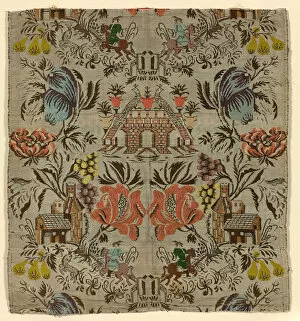 Brocade Collection: Fragment, France, c. 1740. Creator: Unknown