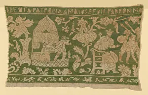 Plain Weave Prints: Fragment (From a Border), Italy, 1575 / 1625. Creator: Unknown