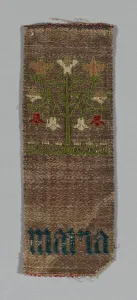 Linen Collection: Fragment (From an Orphrey Band), Cologne, 15th century. Creator: Unknown