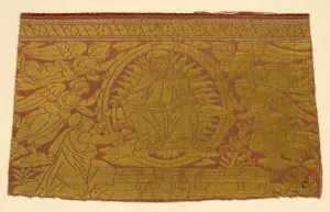 Fragment (From an Orphrey Band), Italy, 15th century. Creator: Unknown