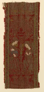 Angel Gabriel Gallery: Fragment (From an Orphrey Band), Italy, Mid-15th century. Creator: Unknown