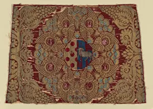 Heraldic Gallery: Fragment (From a Vestment), Florence, 15th century. Creator: Unknown