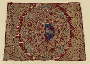 Gilding Prints: Fragment (From a Vestment), Florence, 15th century. Creator: Unknown