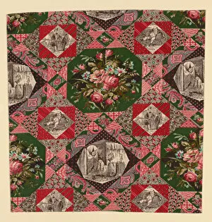Charles Dickens Collection: Fragment (Furnishing Fabric), England, After 1874. Creator: Unknown