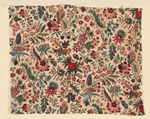 Ananas Sativus Prints: Fragment (Furnishing Fabric), France, 1775 / 1800. Creator: Unknown