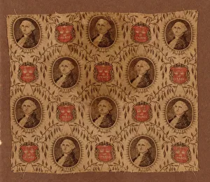 Roller Printed Prints: Fragment (Furnishing Fabric), Massachusetts, c. 1876. Creator: American Print Works