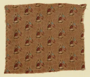 Engraved Roller Printed Prints: Fragment (Furnishing Fabric), United States, c. 1876. Creator: Unknown