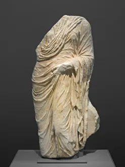 Fragment of a Grave Monument, 4th-3rd century BCE. Creator: Unknown Fragment of a Grave Monument, 4th-3rd century BCE. Creator: Unknown