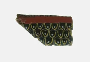 Fragment of an Inlay Depicting a Feather Pattern, 1st century BCE-1st century CE