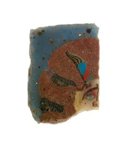 Glass Mosaic Glass Technique Prints: Fragment of an Inlay Depicting a Theater Mask, Italy, Late 1st century BCE / early 1st