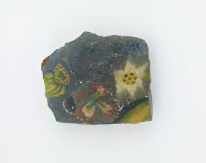 Roman Period Prints: Fragment of an inlay with floral design, Ptolemaic Dynasty to Roman Period, 305 BCE-14 CE