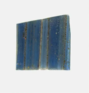 Glass Mosaic Glass Technique Prints: Fragment of an Inlay with a Zig-zag Pattern, 1st century BCE-1st century CE