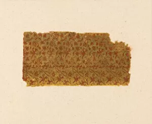 Silk Satin Damask Weave Collection: Fragment, Italy, 1360 / 80. Creator: Unknown