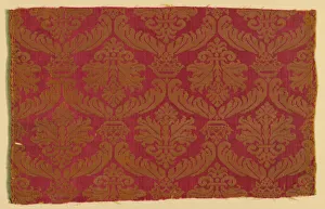 Damask Prints: Fragment, Italy, 1550 / 1650. Creator: Unknown