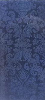 Silk Satin Damask Weave Collection: Fragment, Italy, 1575 / 1725. Creator: Unknown