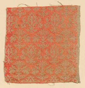 Silk Satin Damask Weave Collection: Fragment, Italy, 1635 / 50. Creator: Unknown