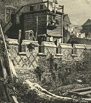Cripplegate Gallery: Fragment of London Wall at St. Giles, Cripplegate, 1812, (1925). Creator: John Thomas Smith