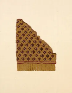 Chancay Prints: Fragment from a Mantle, Peru, A. D. 1000 / 1476. Creator: Unknown