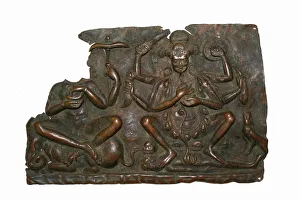 Fragment of Mother Goddesses (Matrika) Panel with Indrani and Chamunda, 10th / 11th century