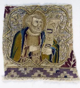 Fragment from an Orphrey, Florence, 1360s. Creator: Unknown