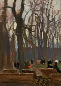 Strolling Prints: Fragment of the Planty Park, c1905. Creator: Jan Stanislawski