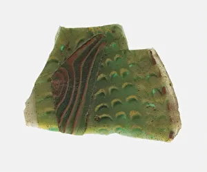 Glass Mosaic Glass Technique Prints: Fragment of a Revetment Depicting Fish Scales, 1st century BCE-1st century CE