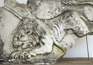 Relief Prints: Fragment of a Roman relief which depicts a lion