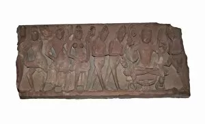 Uttar Pradesh Gallery: Fragment of a Temple Doorway Lintel, Chandella period, c. 11th century. Creator: Unknown