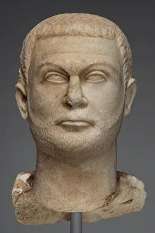 Diocles Prints: Fragment of a Togate Statue of Diocletian, about A.D. 295-300. Creator: Unknown