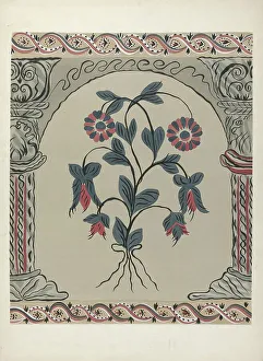 Wall Decoration Prints: Fragment of Wall Decoration, c. 1940. Creator: Michael Lauretano