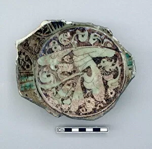 Fragmentary base of a bowl, 12th-13th century. Creator: Unknown