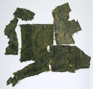 Caftan Prints: Fragments of a Caftan Covered with a Silk Fabric with a Senmurv Pattern