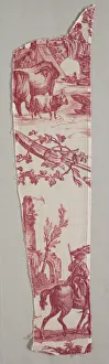 Fragments of Copperplate Printed Cotton, c. 1789. Creator: Christophe Philippe Oberkampf (French