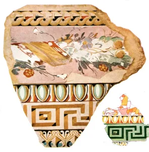 Key Pattern Prints: Fragments of decoration from Delos, Greece, (1928). Creator: Unknown