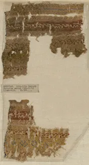 Fatimid Period Prints: Fragments, Egypt, Fatimid period (969-1171). Creator: Unknown